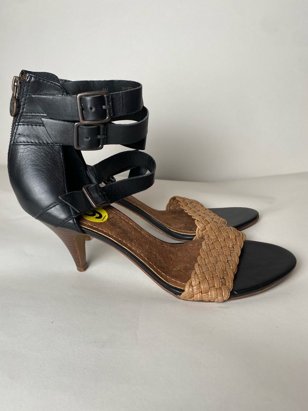 Sam Edelman Black and Tan Heels size 9